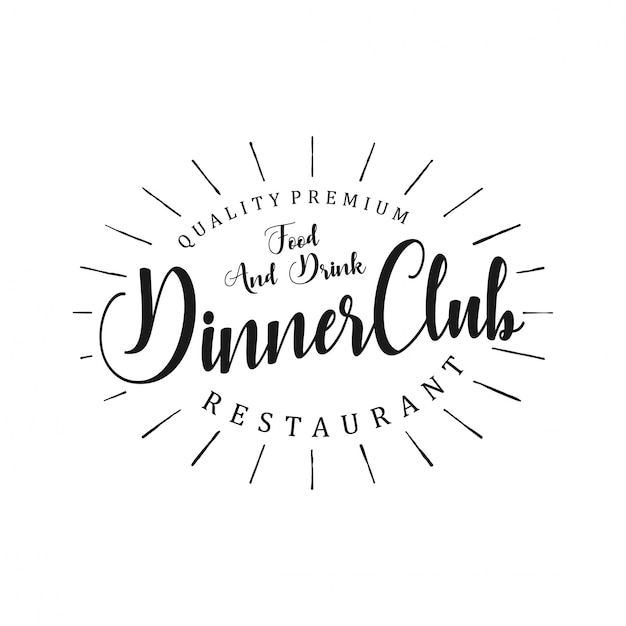 Vecteur logo du club pour le restaurant