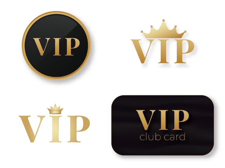 Vecteur logo du club vip.