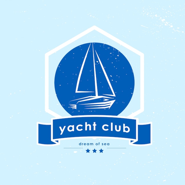 Logo Du Club De Yacht. Illustration.