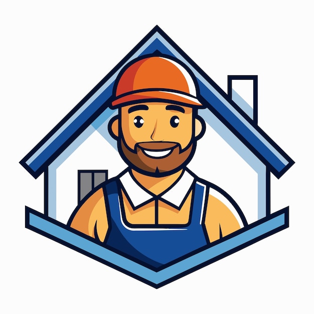 Le logo du constructeur immobilier, le logo de la construction du toit, le modèle de conception du logo, l'illustration vectorielle