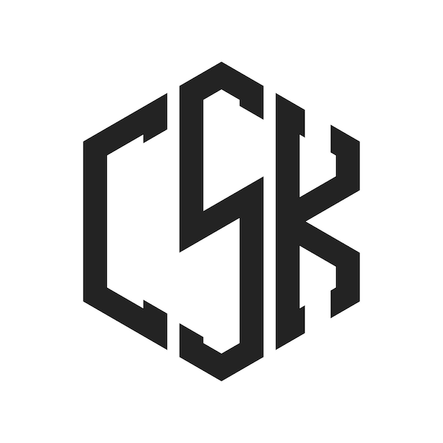 Le logo du CSK est conçu avec les initiales de la lettre CSK et le monogramme du CSK en forme d'hexagone.