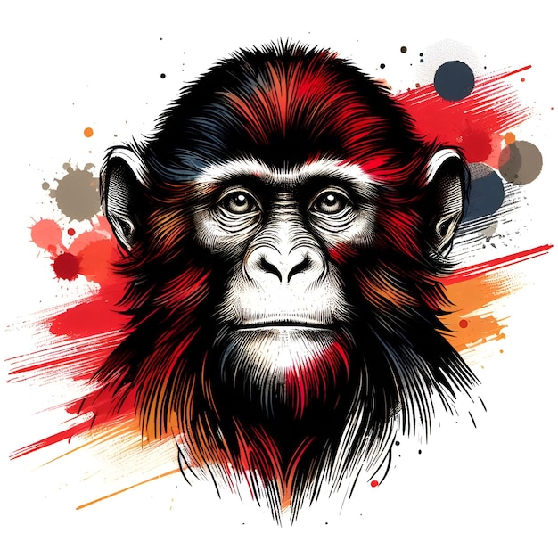 Vecteur logo du design du t-shirt du singe vectoriel