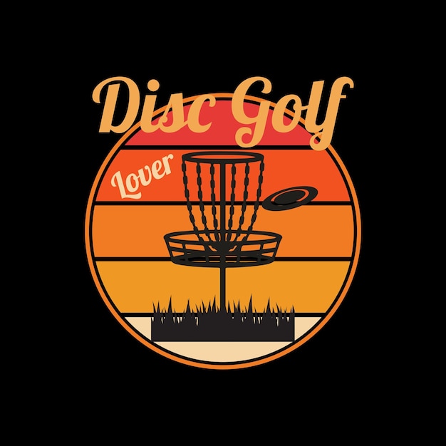 Vecteur logo du disque de golf et conception du t-shirt