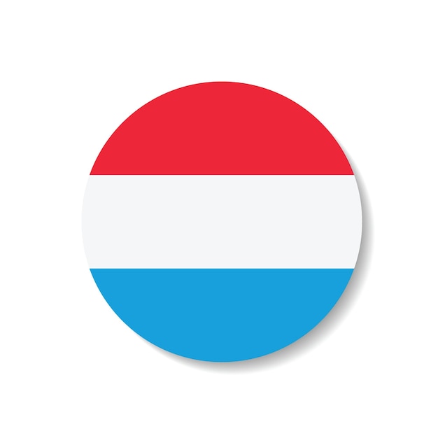 Le logo du drapeau du Luxembourg est constitué d'un cercle, d'une icône et d'une illustration vectorielle par ordinateur.