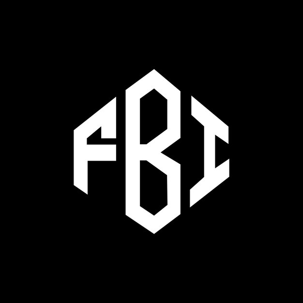 Vecteur le logo du fbi est en forme de polygone, de cube et d'hexagone.