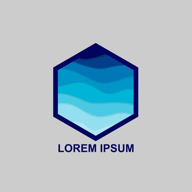le logo du gradient hexagonal vectoriel est coloré