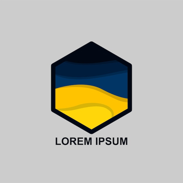 le logo du gradient hexagonal vectoriel est coloré