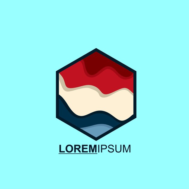 le logo du gradient hexagonal vectoriel est coloré