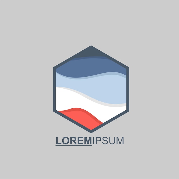 le logo du gradient hexagonal vectoriel est coloré
