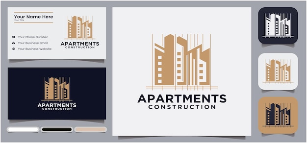 Logo Du Groupe De Construction De Bâtiments D'appartements Et D'hôtels Logo De Bâtiment De Luxe Unique Moderne Avec De L'or