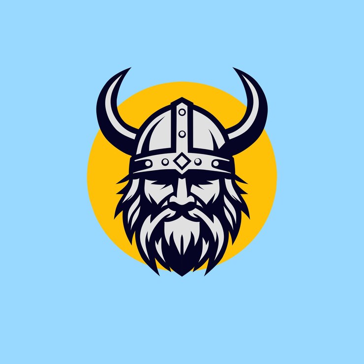 Vecteur le logo du guerrier viking