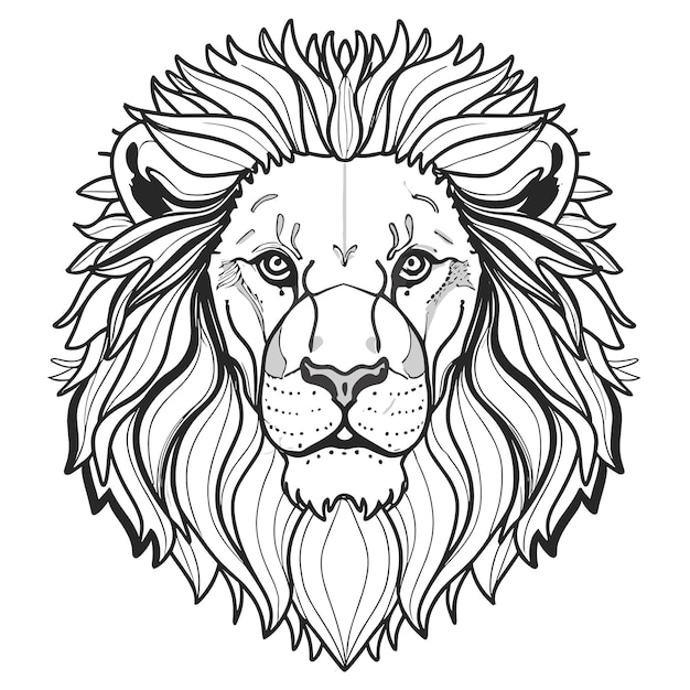 Vecteur le logo du lion sur fond blanc