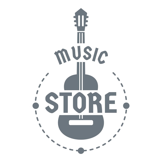 Logo Du Magasin De Musique Illustration Simple Du Logo Vectoriel Du Magasin De Musique Pour La Conception De Sites Web