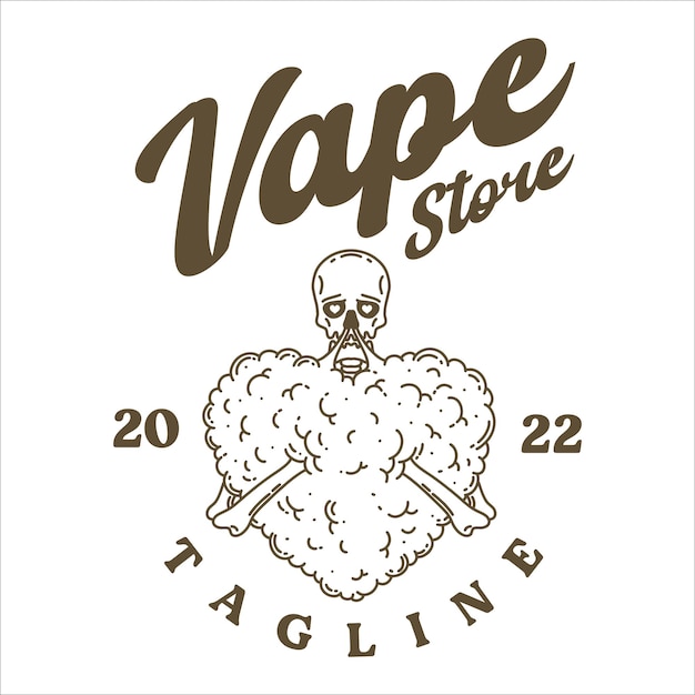 Vecteur logo du magasin de vapotage