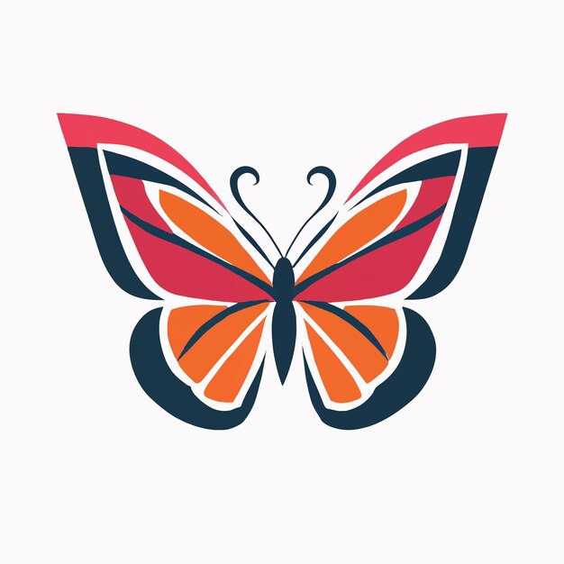 Logo Du Papillon Sur Fond Blanc