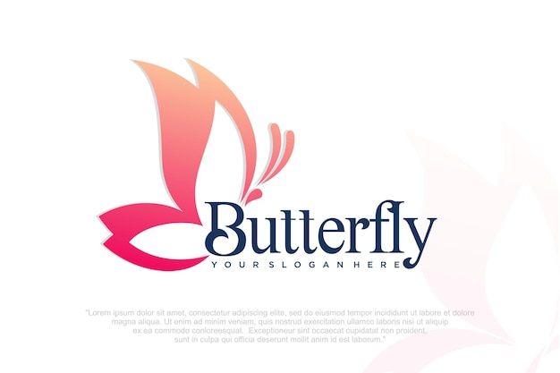 Logo du papillon Le logo du symbole du papillon Illustration vectorielle.