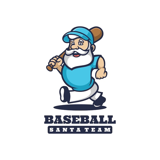 Logo Du Père Noël De Base-ball
