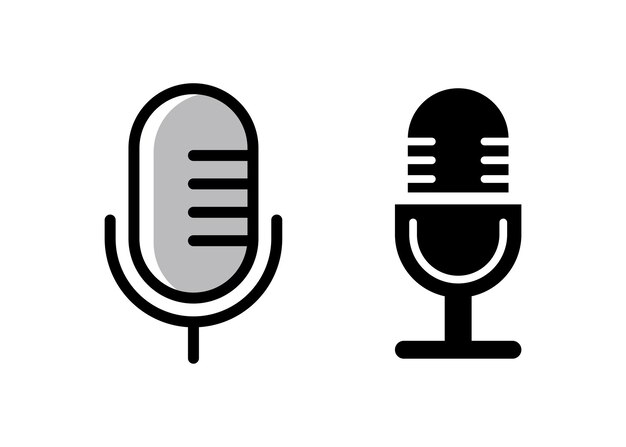 Vecteur le logo du podcast du micro