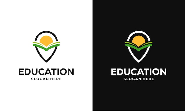 Le Logo Du Point D'éducation Conçoit L'illustration Vectorielle De Concept, Le Modèle D'icône De Symbole De Logo De Centre D'apprentissage