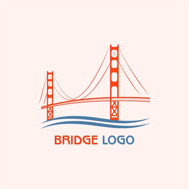 Logo Du Pont. Modèle Vectoriel De Logo Du Pont Du Golden Gate.