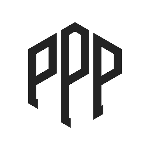 Le logo du PPP est constitué d'une lettre initiale, d'un monogramme et d'une forme hexagonale.