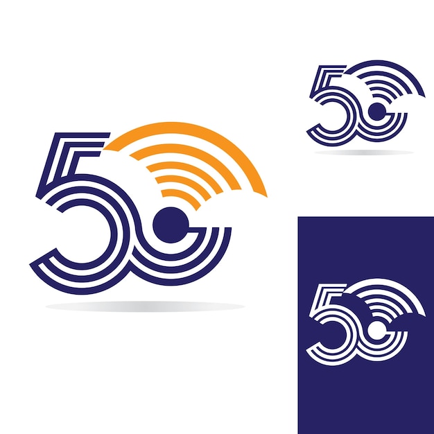 Logo Du Réseau 5g Logo Du Réseau Connexion 5g Numéro 5 Et Lettre G