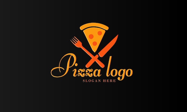 Le Logo Du Restaurant De Pizza Est De Couleur Jaune.