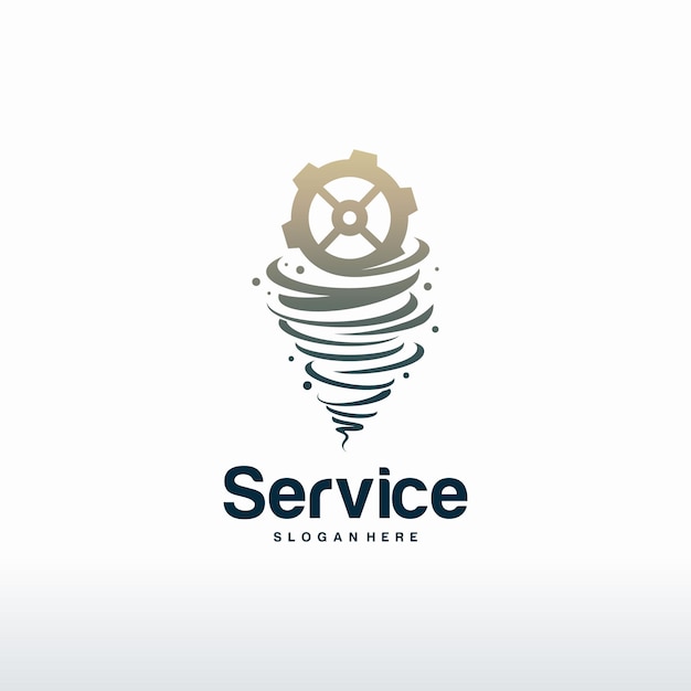 Le logo du service conçoit le concept vectoriel, le logo du service Tornado conçoit