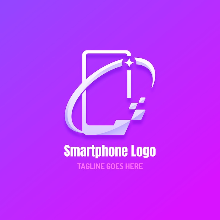 Vecteur le logo du smartphone en gradient