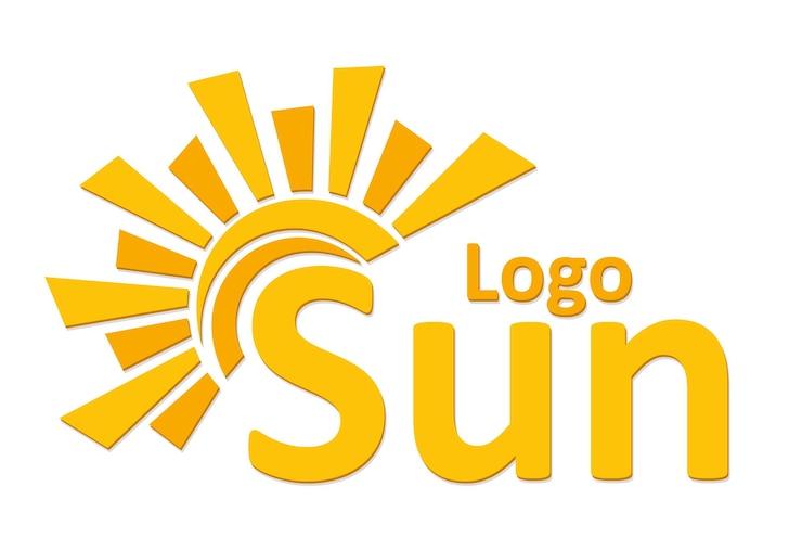 Vecteur un logo du soleil stylisé et brillant