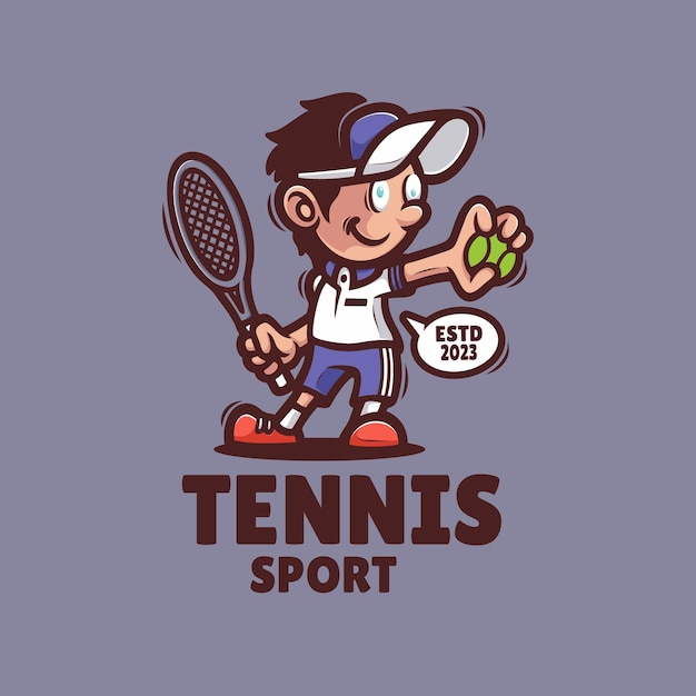 Vecteur logo du sport de tennis