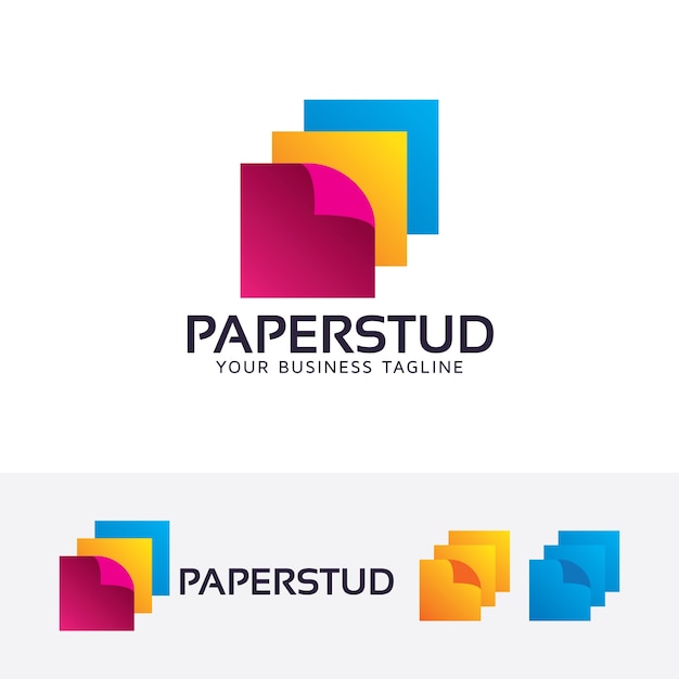 Vecteur logo du studio de papier