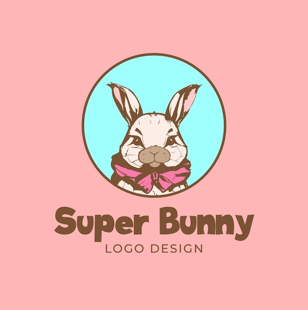 Vecteur le logo du super lapin