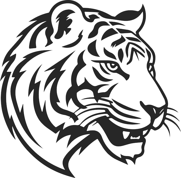 Logo du tigre vecteur tête de tigre