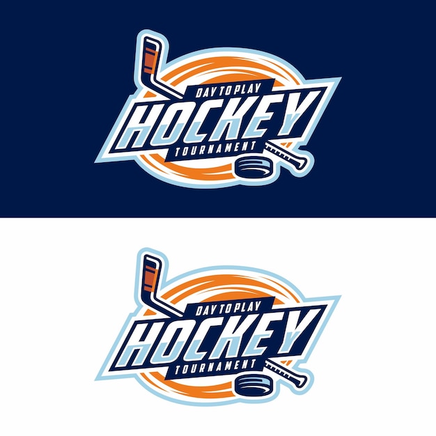 Logo du tournoi de hockey dans un style minimaliste moderne