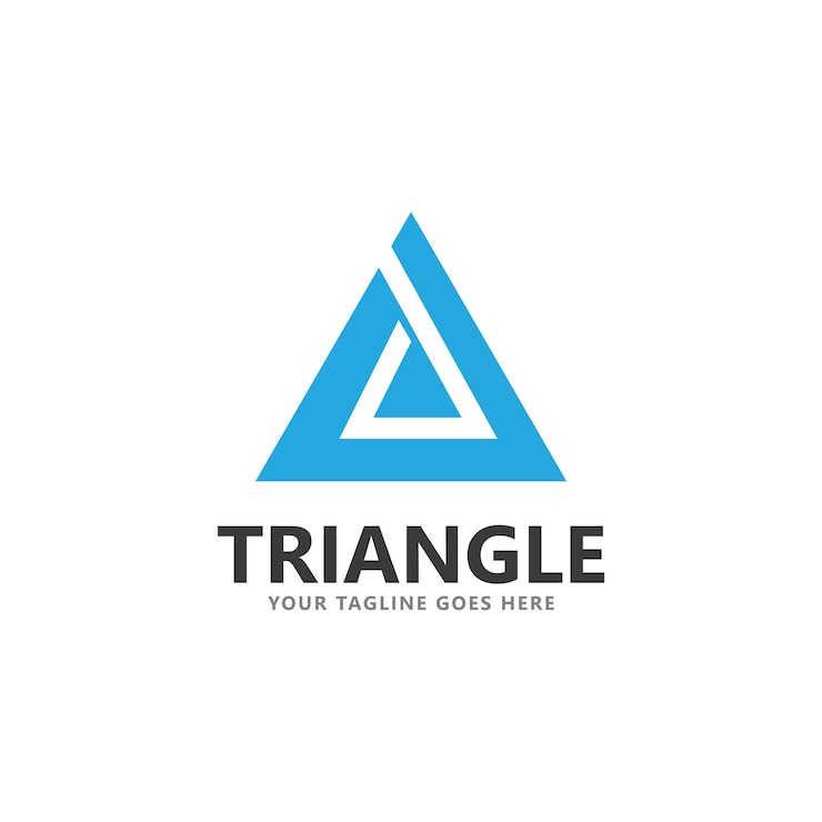 Vecteur le logo du triangle abstrait et l'icône du vecteur du symbole