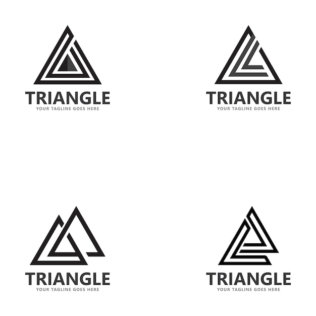 Vecteur le logo du triangle abstrait et l'icône du vecteur du symbole