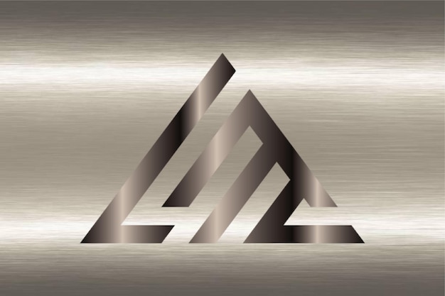 Logo du triangle métallique abstrait