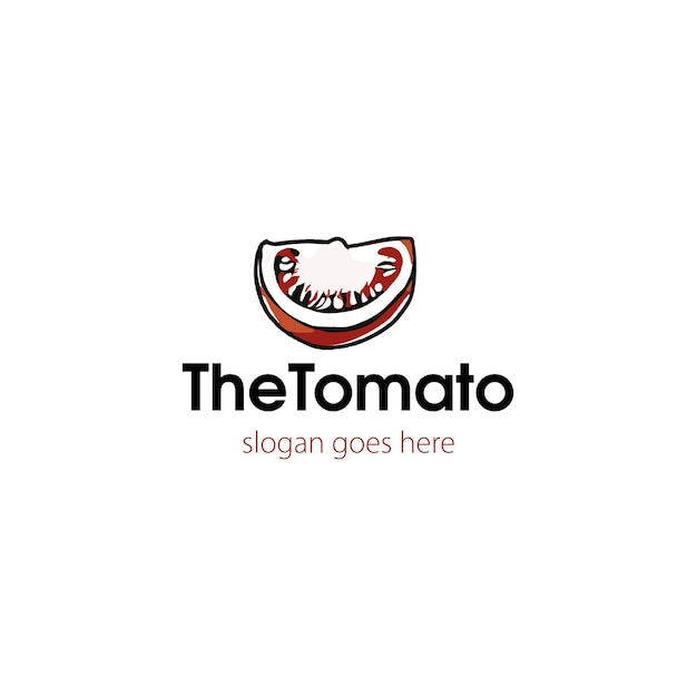 Vecteur logo du vecteur du poivre et logo du vecteur de la tomate