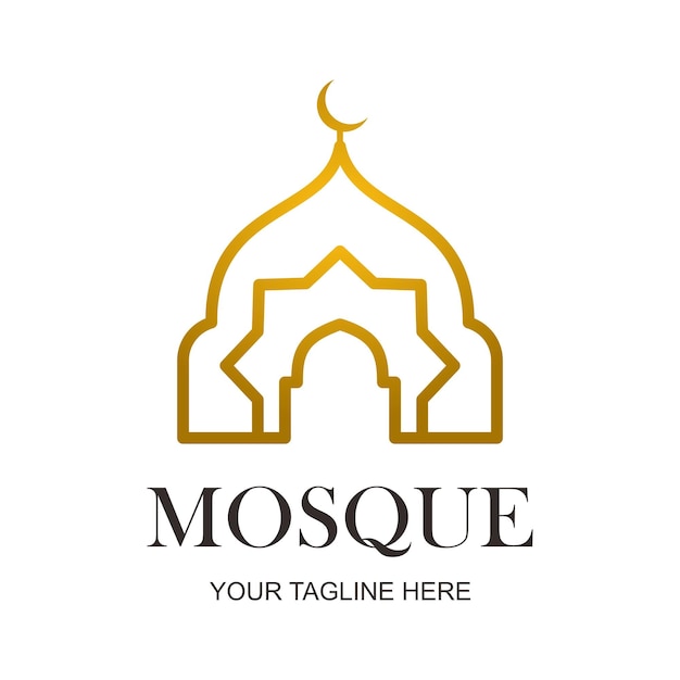 logo du vecteur de la mosquée