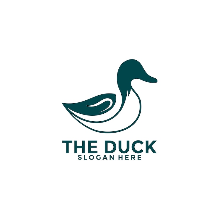 Vecteur logo du vector mallard chasse à la ferme du canard logo illustration vectorielle modèle