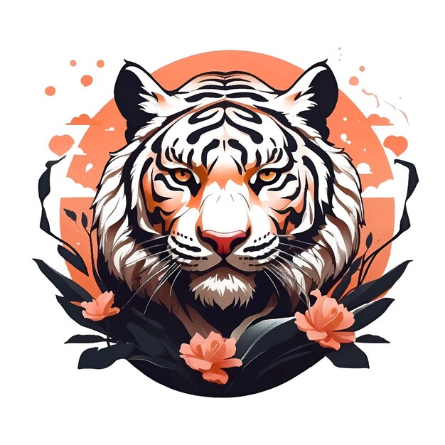 Le Logo Du Visage De Tigre