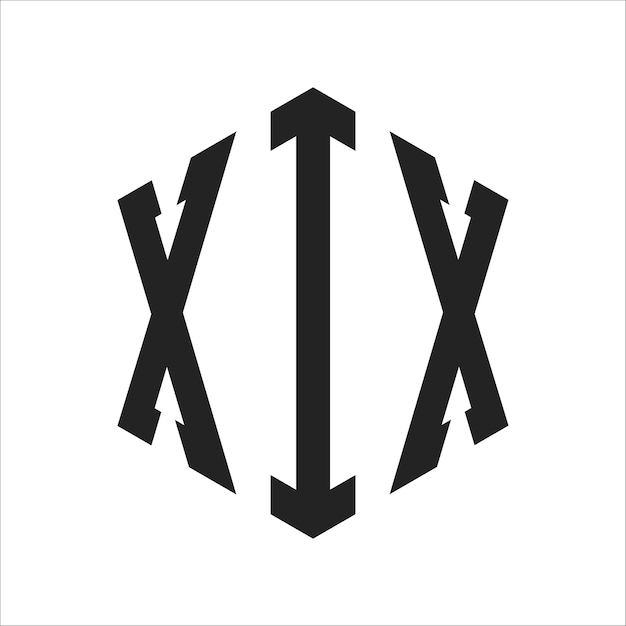 Le logo du XIX Design Initial Letter XIX Monogram est en forme d'hexagone.