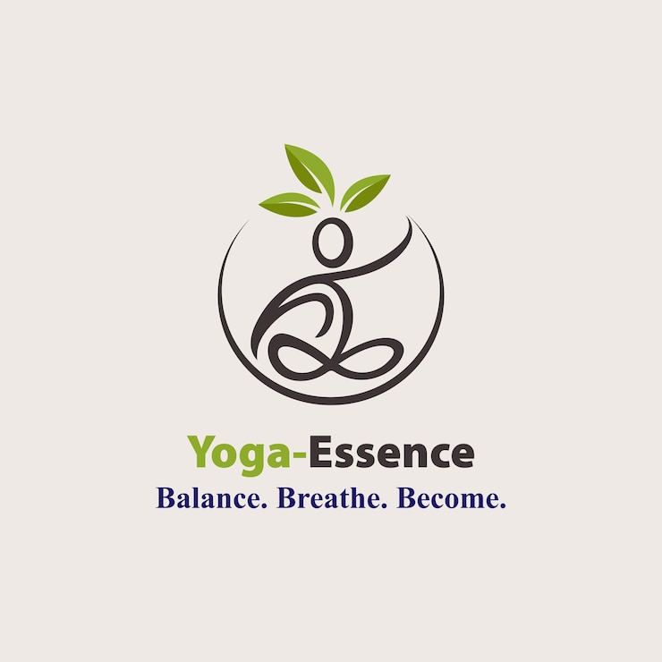 Vecteur le logo du yoga-essence