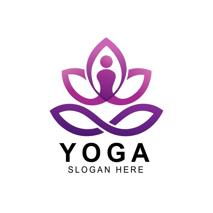 Vecteur le logo du yoga, le logo du spa, l'icône du lotus, le logo de la fleur.
