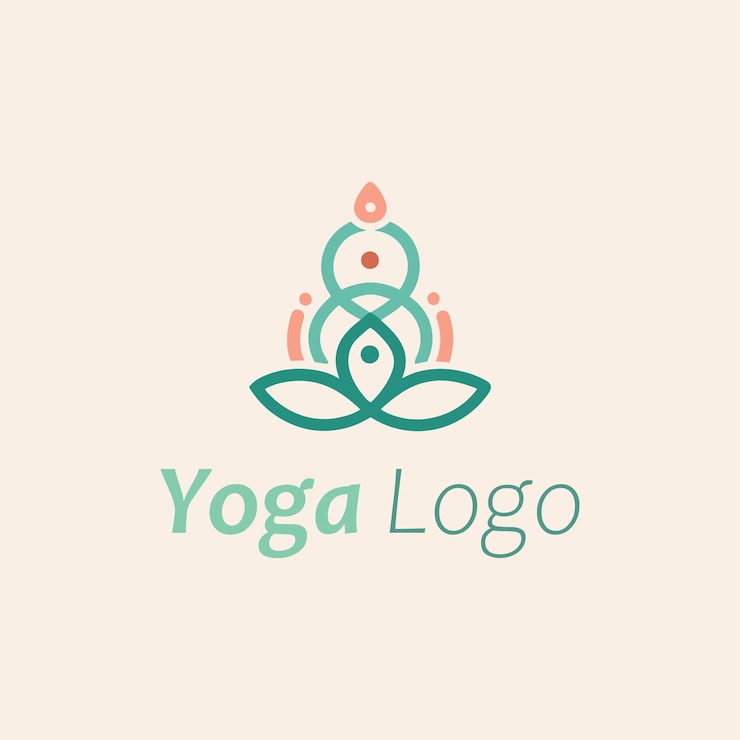 Vecteur logo du yoga et de la méditation
