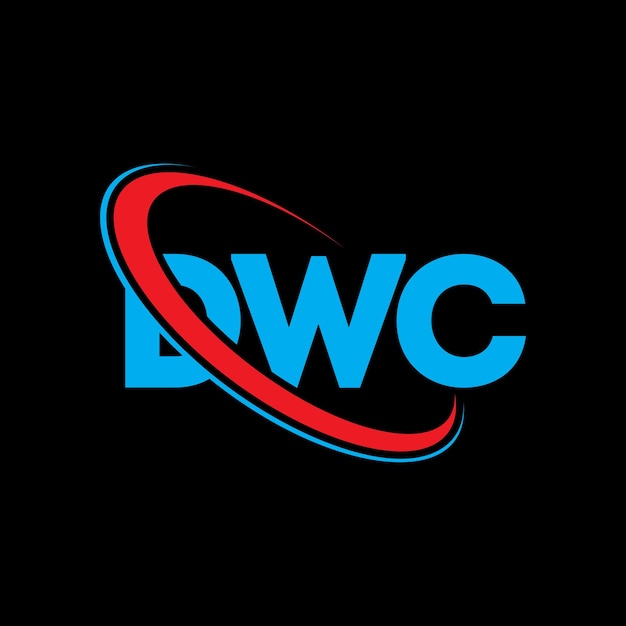 logo DWC lettre DWC lettre logo design Initiales Logo DWC lié par un cercle et un monogramme en majuscules Logo DWC typographie pour les entreprises technologiques et la marque immobilière