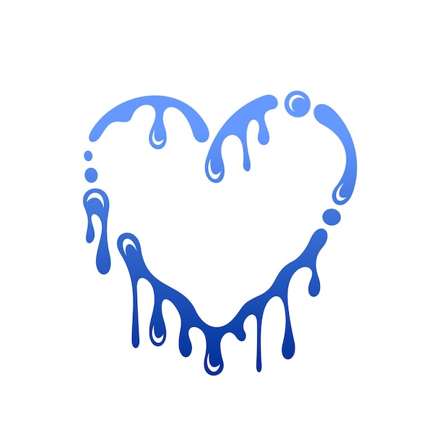 Logo De L'eau Avec Concept D'amour