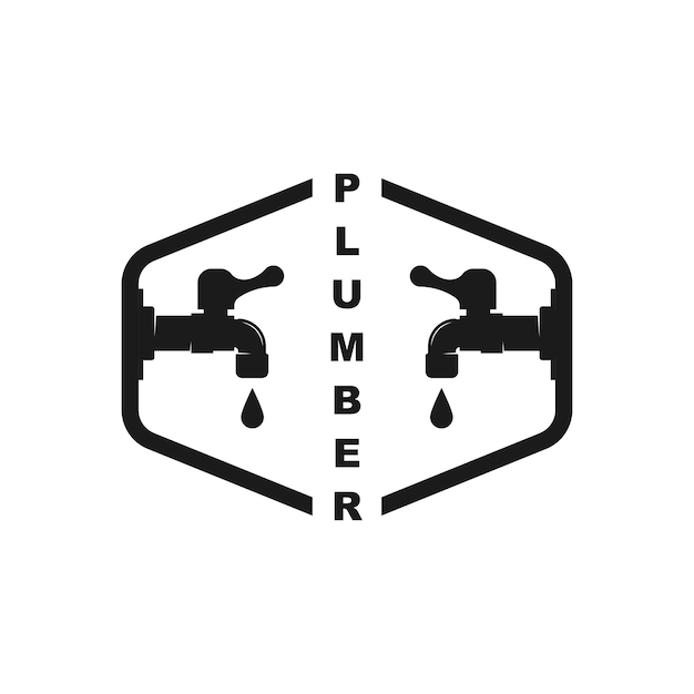 Le logo de l'eau du robinet, l'icône du plombier, le design vectoriel du logo, ce logo est adapté à une société de marque.