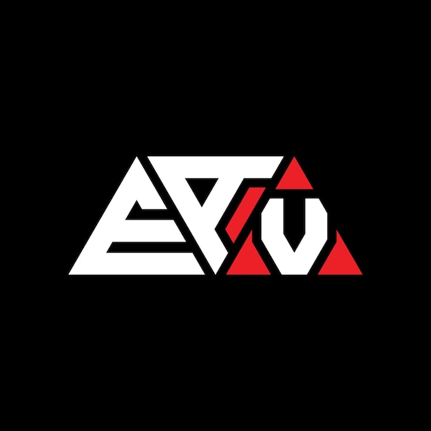 Le Logo Eav Est Un Triangle En Forme De Triangle, Un Monogramme, Un Modèle De Logo Vectoriel En Couleur Rouge, Un Logo Triangulaire, Un Logo Eav Simple, élégant Et Luxueux.